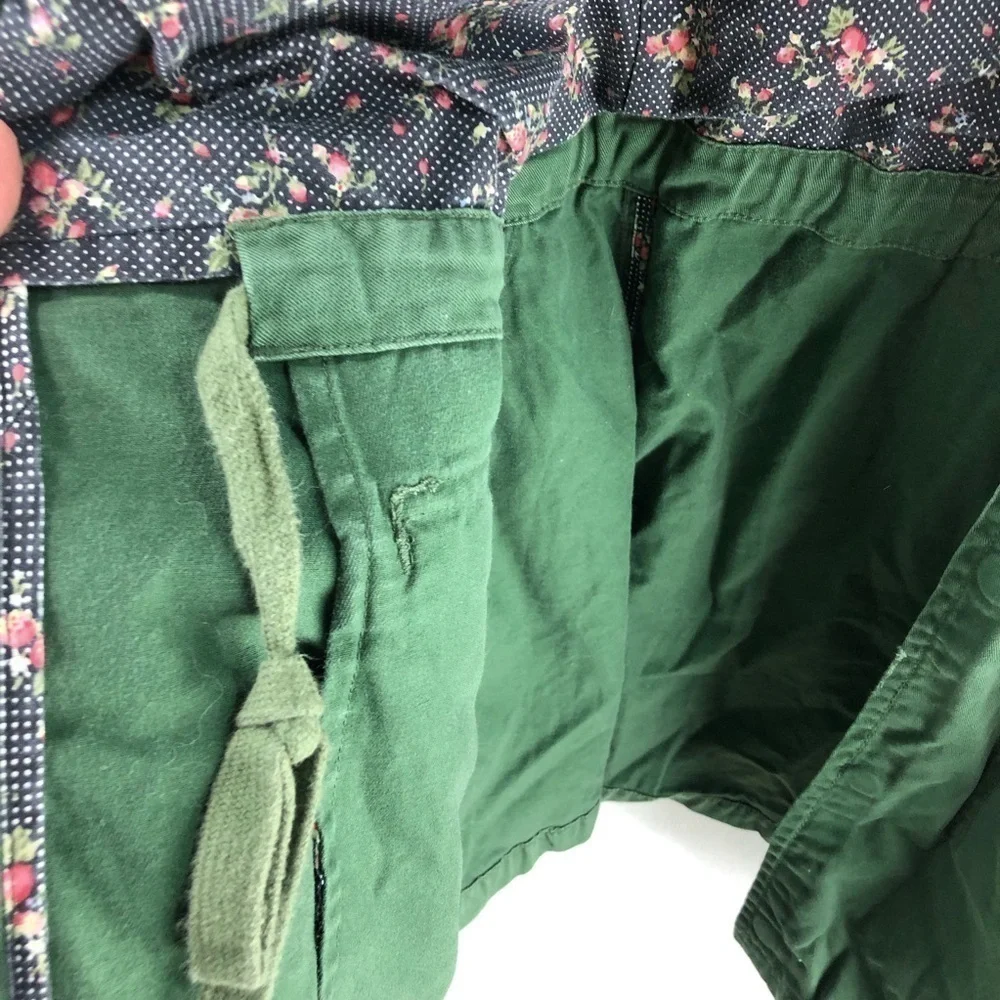 Ochirly Utility Jacket Flight Military Cargo Sz M Army Green Grunge Punk Trench - Picture 12 of 16